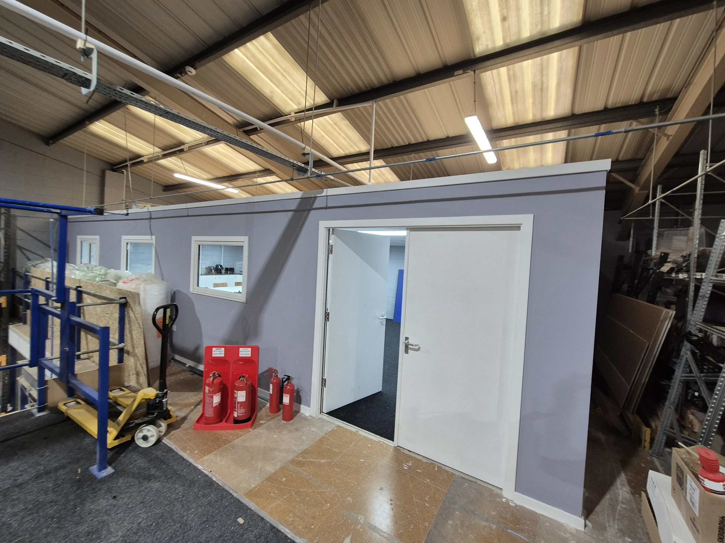 Double fire doors fitted to the canteen